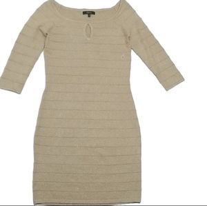 New Express Gold Sparkle Dress M